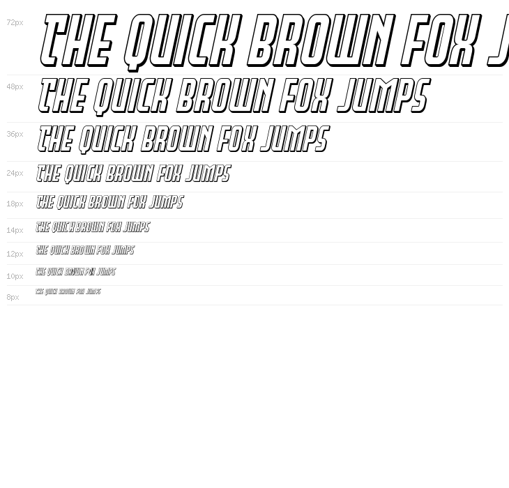 Peace & Houston 3D Italic Waterfall