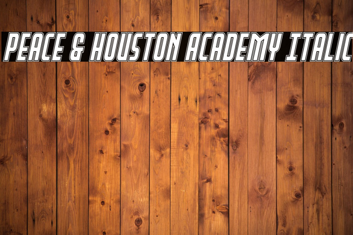 Peace & Houston Academy Italic Example 3