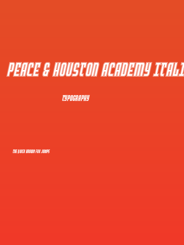 Peace & Houston Academy Italic Poster