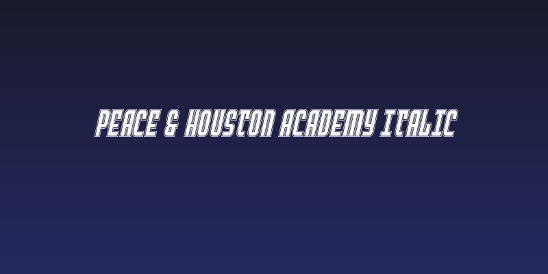 Peace & Houston Academy Italic Social Header