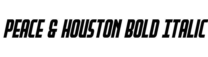 Peace & Houston Bold Italic  لخطوط تنزيل