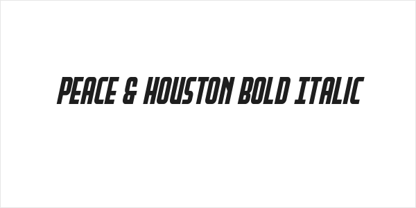Peace & Houston Bold Italic Logo