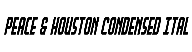 Peace & Houston Condensed Ital  नि: शुल्क फ़ॉन्ट्स डाउनलोड