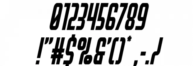 Peace & Houston Condensed Ital Font OTHER CHARS