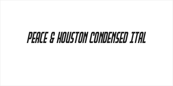 Peace & Houston Condensed Ital Logo