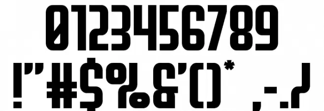 Peace & Houston Expanded Font OTHER CHARS