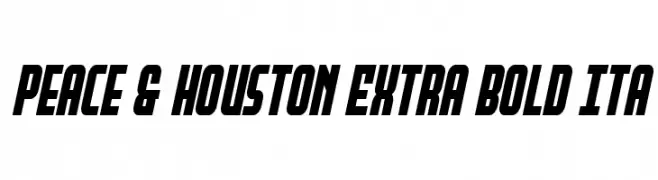 Peace & Houston Extra Bold Ita  Frei Schriftart Herunterladen