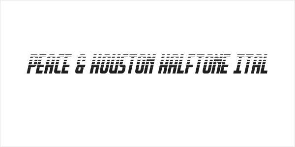 Peace & Houston Halftone Ital Logo