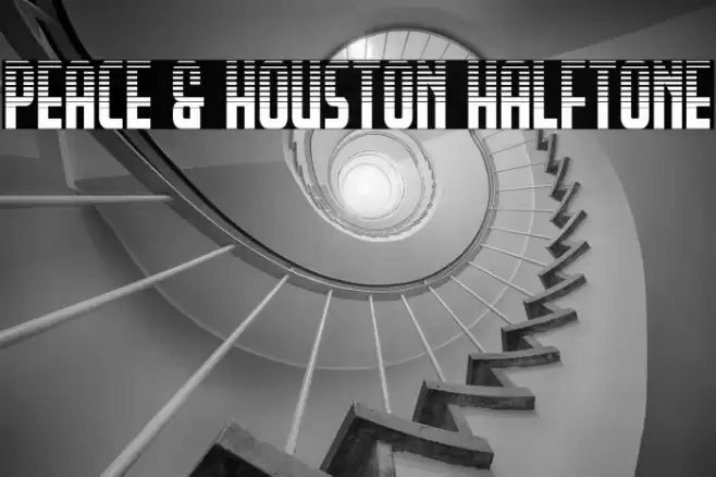 Peace & Houston Halftone Font examples