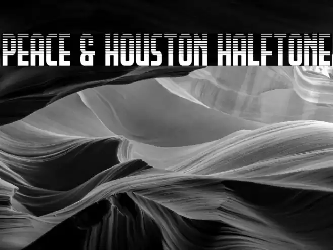 Peace & Houston Halftone Font examples