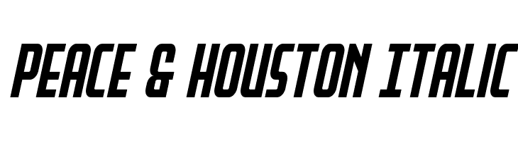 Peace & Houston Italic  les polices de caractères gratuit tlcharger