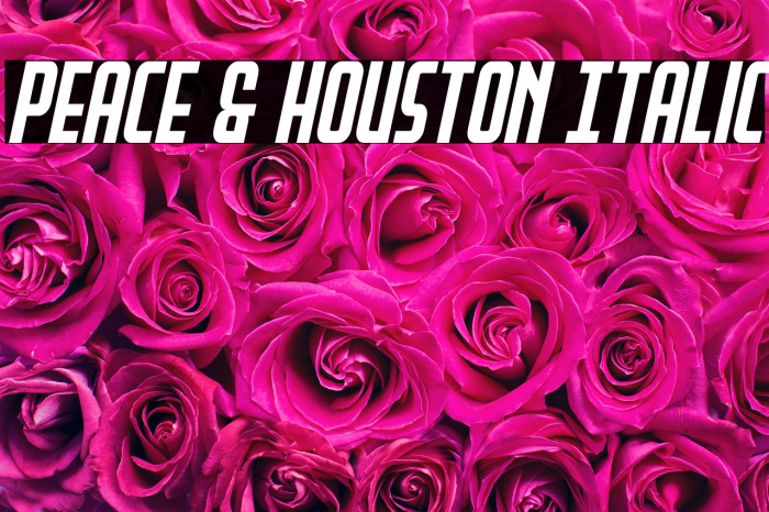 Peace & Houston Italic Example 2