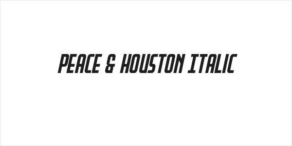 Peace & Houston Italic Logo