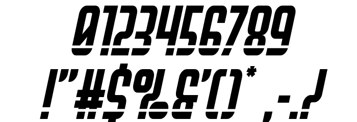 Peace & Houston Laser Italic Font OTHER CHARS