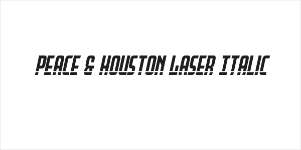 Peace & Houston Laser Italic Logo