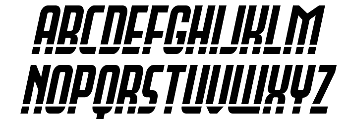 Peace & Houston Laser Italic Font LOWERCASE