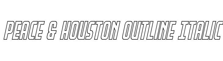 Peace & Houston Outline Italic  免费字体下载