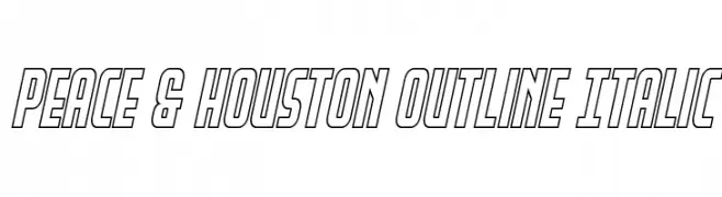 Peace & Houston Outline Italic  Frei Schriftart Herunterladen