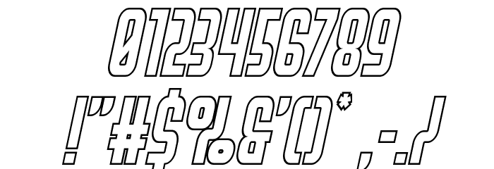 Peace & Houston Outline Italic Font OTHER CHARS