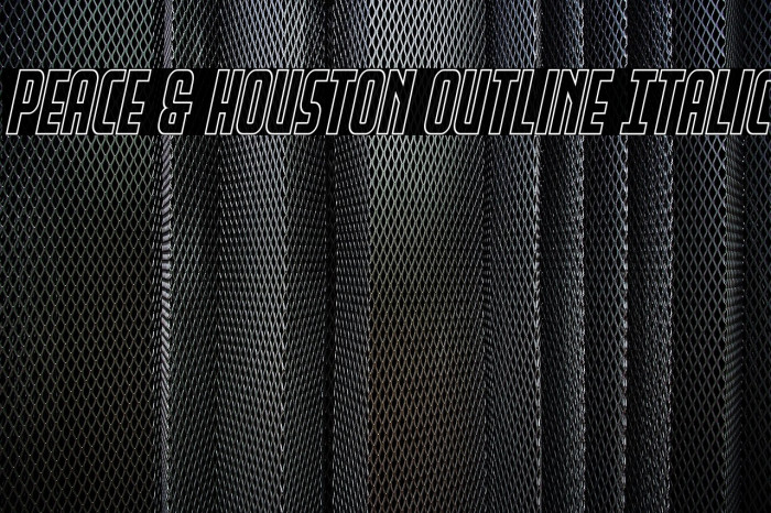 Peace & Houston Outline Italic Example 2