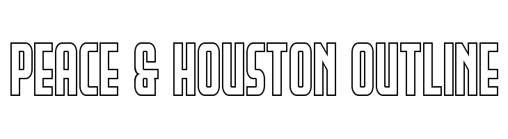 Peace & Houston Outline  Frei Schriftart Herunterladen