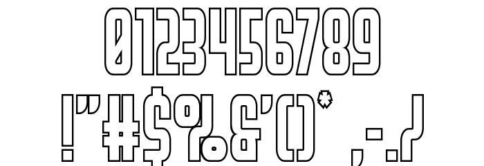 Peace & Houston Outline Font OTHER CHARS