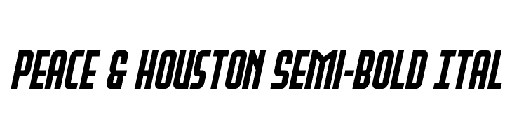 Peace & Houston Semi-Bold Ital  Frei Schriftart Herunterladen