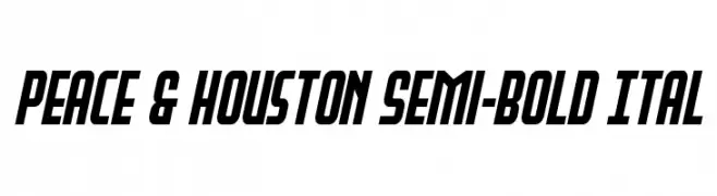 Peace & Houston Semi-Bold Ital  Frei Schriftart Herunterladen