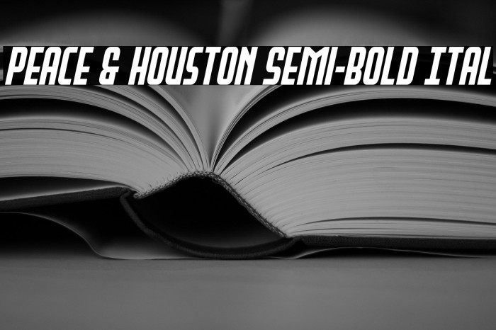 Peace & Houston Semi-Bold Ital Example 2