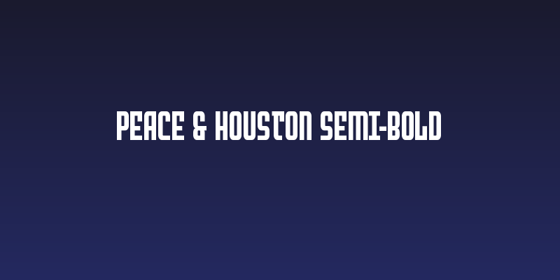 Peace & Houston Semi-Bold Social Header