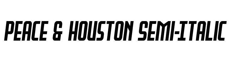 Peace & Houston Semi-Italic  フリーフォントのダウンロード