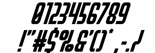 Peace & Houston Super-Italic Font OTHER CHARS