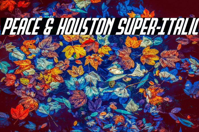 Peace & Houston Super-Italic Example 1