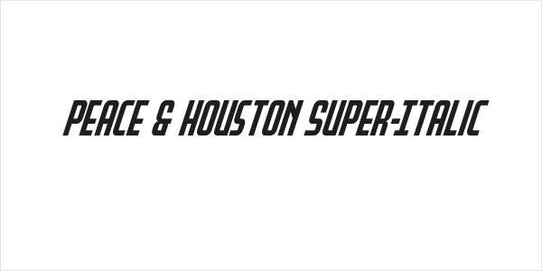 Peace & Houston Super-Italic Logo