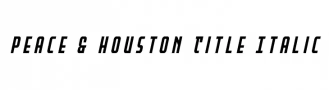 Peace & Houston Title Italic  Frei Schriftart Herunterladen