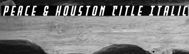 Peace & Houston Title Italic Font examples