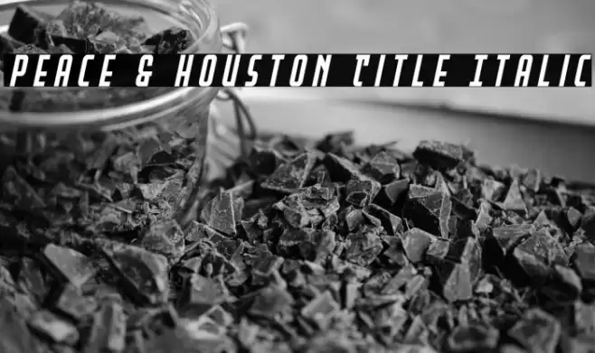Peace & Houston Title Italic Font examples