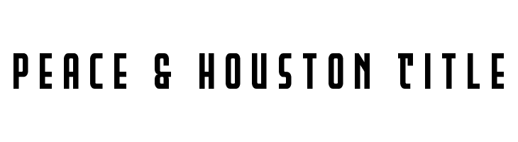 Peace & Houston Title  Frei Schriftart Herunterladen