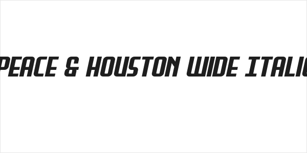 Peace & Houston Wide Italic Logo