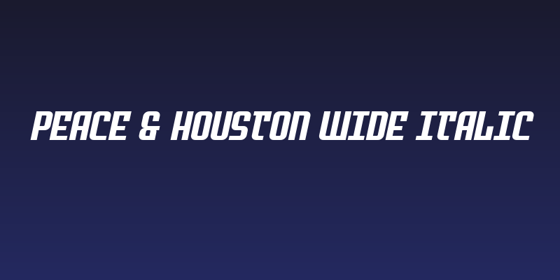 Peace & Houston Wide Italic Social Header