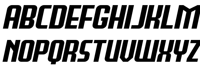 Peace & Houston Wide Italic Font LOWERCASE