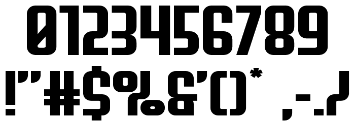 Peace & Houston Wide Font OTHER CHARS