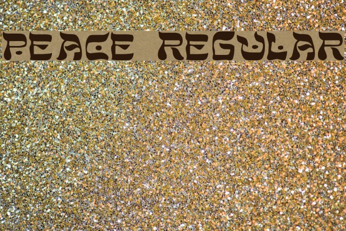 Peace Regular Font examples