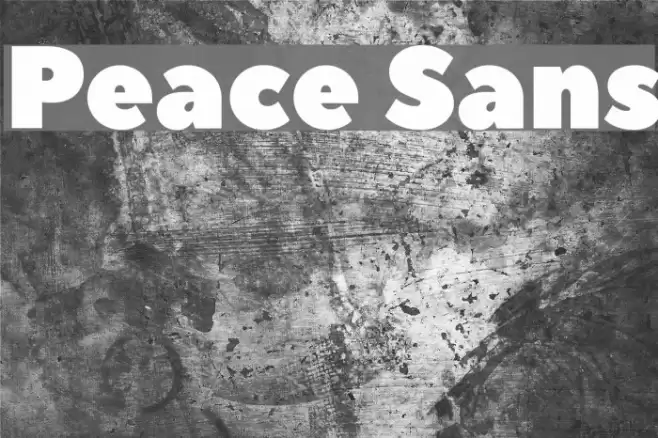 Peace Sans Font examples