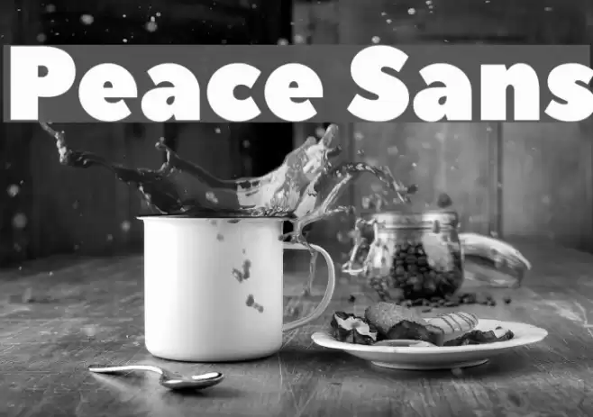 Peace Sans Font examples