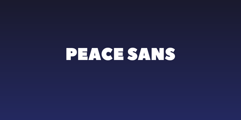 Peace Sans Social Header