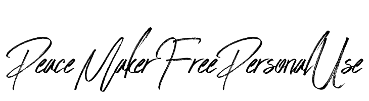 PeaceMakerFreePersonalUse  フリーフォントのダウンロード