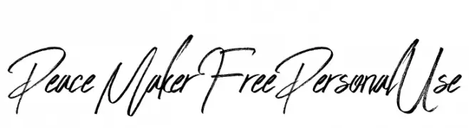 PeaceMakerFreePersonalUse  नि: शुल्क फ़ॉन्ट्स डाउनलोड