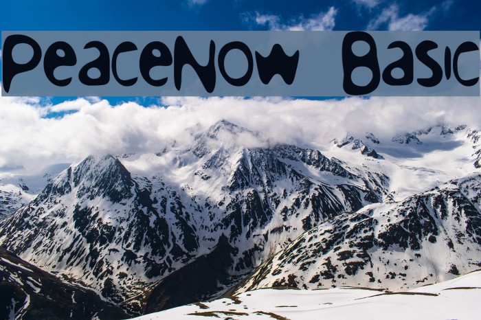 PeaceNow Basic Schriftart examples