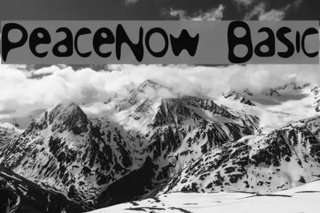 PeaceNow Basic Schriftart examples